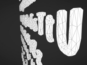 3d low poly letters 3D मॉडल