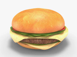 laag poly-hamburger 3D Model