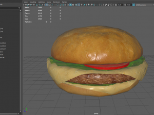 low poly hamburger 3D मॉडल