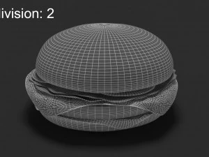 low poly hamburger 3D Model