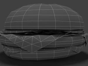 low poly hamburger 3D Model