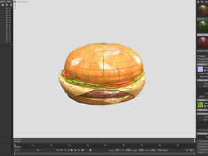 low poly hamburger 3D Model