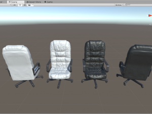 low poly office chair Modelo 3D