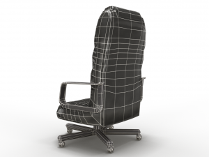 low poly office chair Modelo 3D