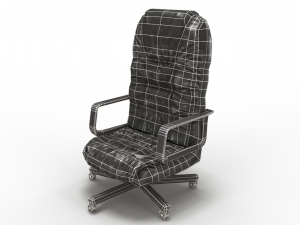 low poly office chair Modelo 3D
