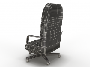 low poly office chair Modelo 3D