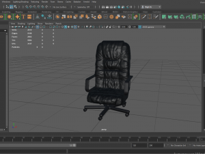 low poly office chair Modelo 3D