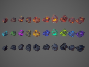 asteroids pack 3D 모델