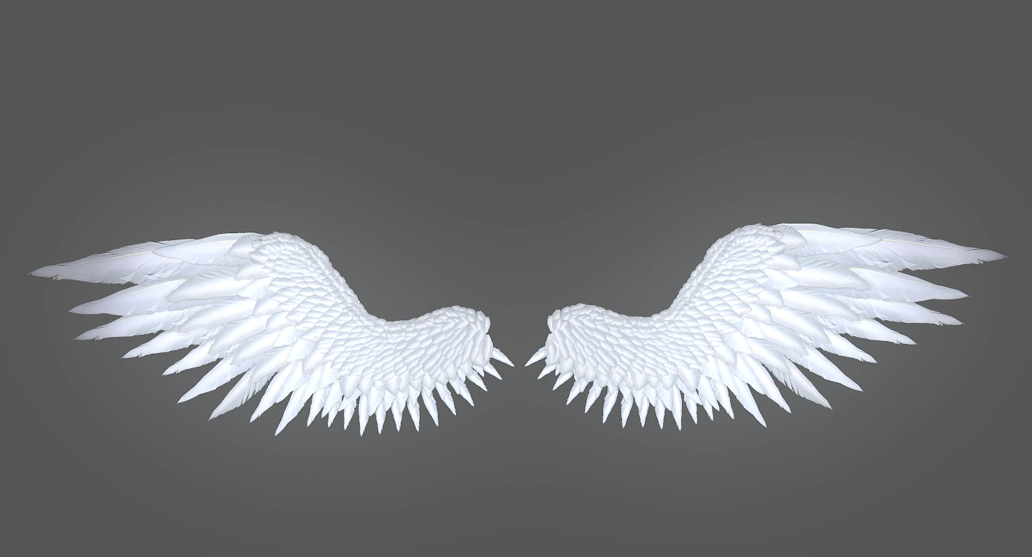 angel wings 3D Model .c4d .max .obj .3ds .fbx .stl .blend 