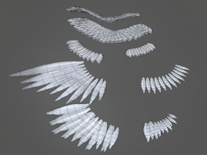 angel wings Modello 3D