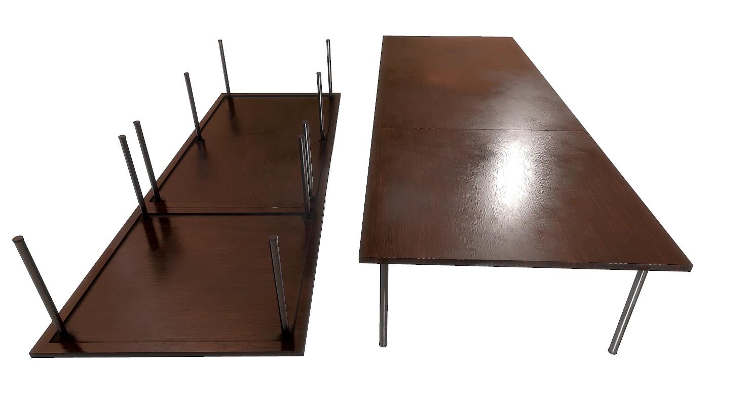 low poly office table 3D Model .c4d .max .obj .3ds .fbx .stl .blend 