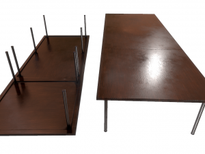 low poly office table 3D 모델