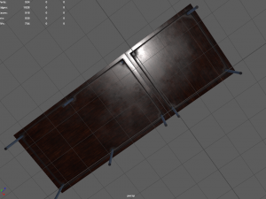 low poly office table 3D मॉडल
