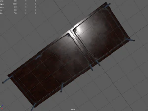 low poly office table 3D Model