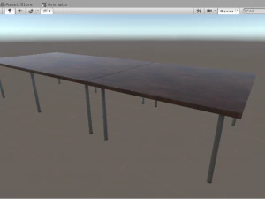 low poly office table 3D Model