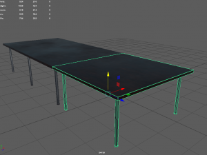 low poly office table 3D मॉडल