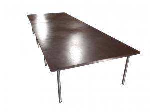 low poly office table 3D मॉडल