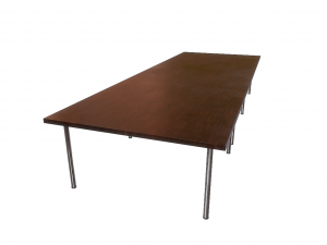 low poly office table 3D मॉडल