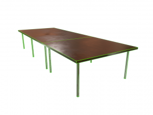 low poly office table 3D मॉडल
