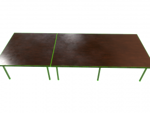 low poly office table 3D मॉडल