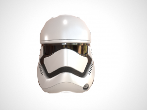 star wars stormtrooper helmet - white plastic 3D मॉडल