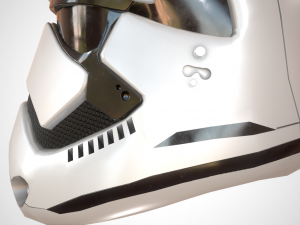 star wars stormtrooper helmet - white plastic Model 3D