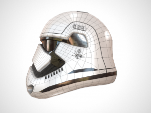 star wars stormtrooper helmet - white plastic Model 3D