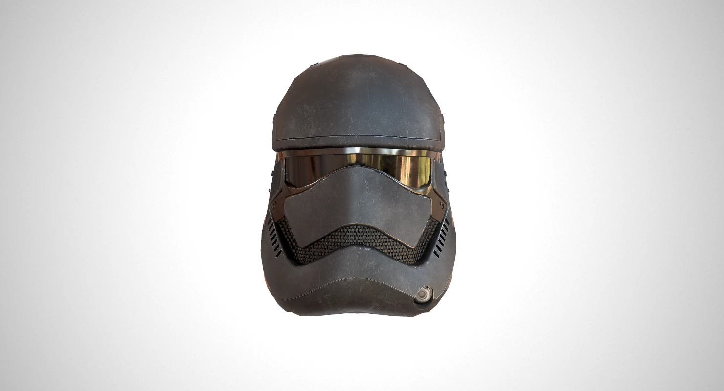 star wars stormtrooper helmet - dark steel 3D Model .c4d .max .obj .3ds .fbx .stl .blend 