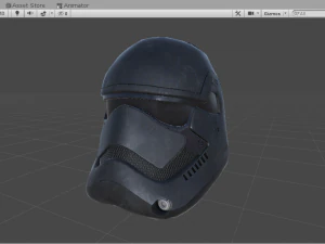 star wars stormtrooper helmet - dark steel 3D Model