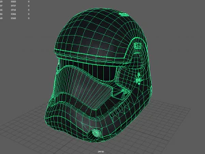 star wars stormtrooper helmet - dark steel 3D Model