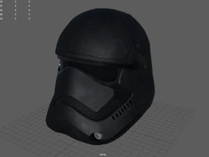 star wars stormtrooper helmet - dark steel 3D Model