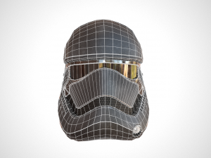 star wars stormtrooper helmet - dark steel 3D Model