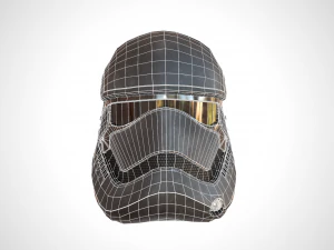 star wars stormtrooper helmet - dark steel 3D Model