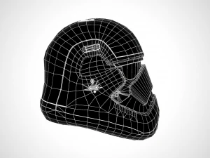 star wars stormtrooper helmet - dark steel 3D Model