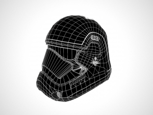 star wars stormtrooper helmet - dark steel 3D Model