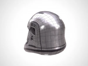 star wars stormtrooper helmet - steel 3D Model