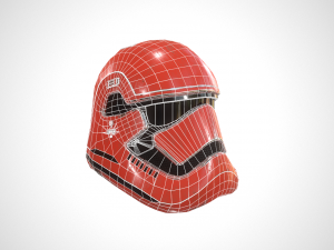 star wars stormtrooper helmet - red steel 3D-Modell