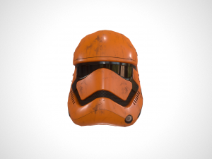star wars stormtrooper helmet - yellow steel 3D 모델