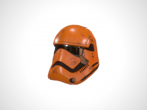 star wars stormtrooper helmet - yellow steel 3D Модель