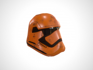 star wars stormtrooper helmet - yellow steel 3D Модель
