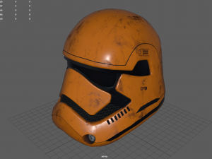 star wars stormtrooper helmet - yellow steel 3D Модель