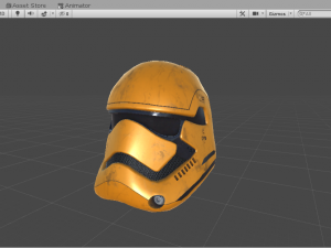 star wars stormtrooper helmet - yellow steel 3D Модель