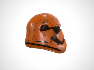 star wars stormtrooper helmet - yellow steel 3D Модель