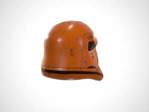 star wars stormtrooper helmet - yellow steel 3D Модель