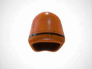 star wars stormtrooper helmet - yellow steel 3D Модель