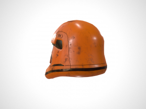 star wars stormtrooper helmet - yellow steel 3D Модель