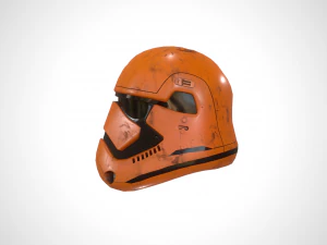 star wars stormtrooper helmet - yellow steel 3D Model