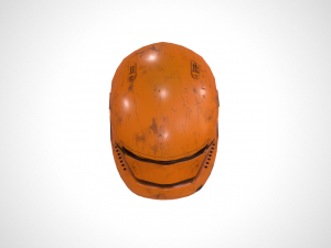 star wars stormtrooper helmet - yellow steel 3D Модель