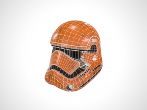 star wars stormtrooper helmet - yellow steel 3D Модель