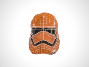 star wars stormtrooper helmet - yellow steel 3D Модель
